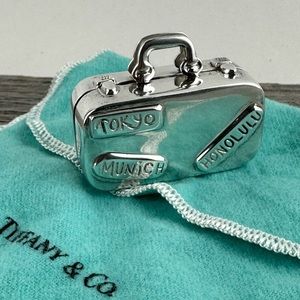 Tiffany silver pill box suitcase
